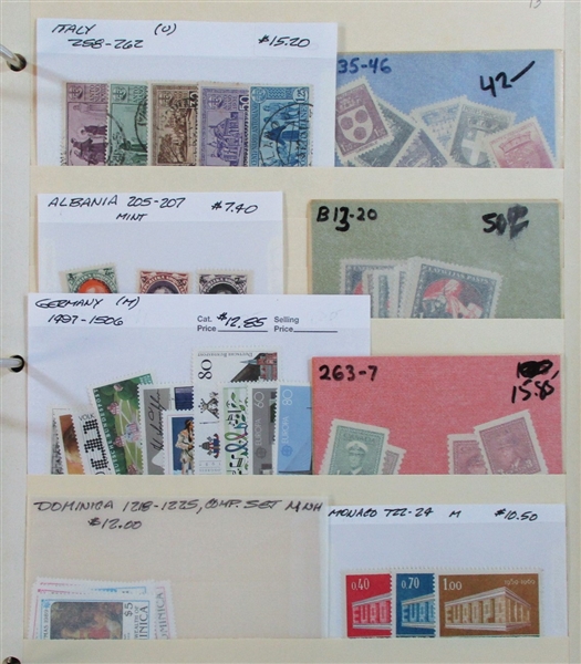 Foreign Accumulation on Dealer Cards #2 - Nice Variety! (Est $500-750)