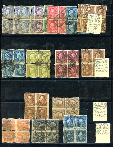 USA Vintage Used Blocks/Multiples (Est $90-120)