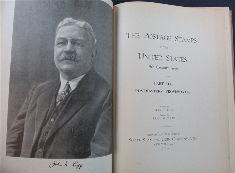 Postmasters' Provisional Stamps John N. Luff, 1937 Edition (Est $50-80)