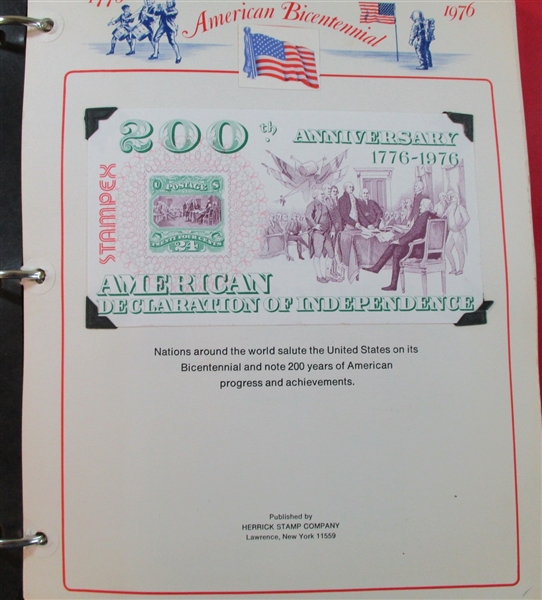 American Bicentennial Mint Collection in Herrick Album (Est $200-250)