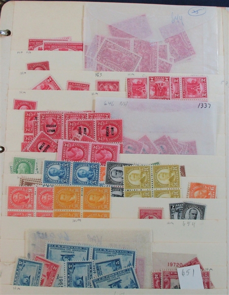 USA Massive Mint Accumulation on Stockpages to 1930's (Est $500-600)