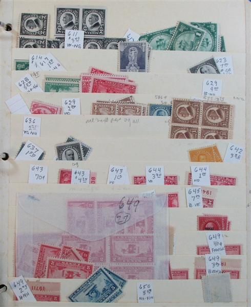 USA Massive Mint Accumulation on Stockpages to 1930's (Est $500-600)