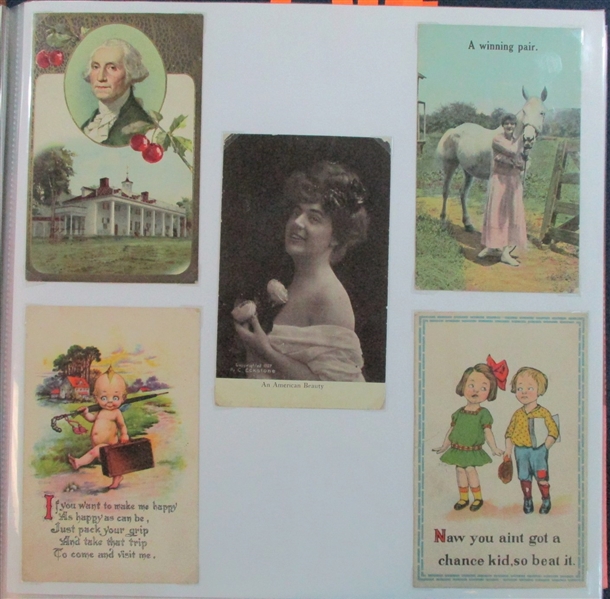 Postcards in Album, About 300 (Est $100-150)