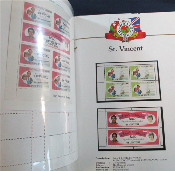 Large 1981 Royal Wedding Mint Collection (Est $500-600)
