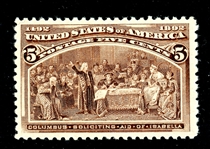 USA Scott 234 MNH VF, 5¢ Columbian with 2023 PSE Certificate (SCV $150)