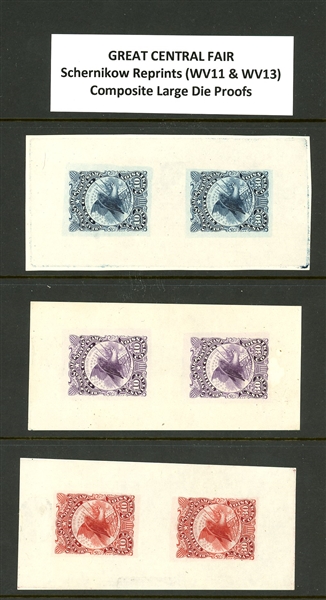 Sanitary Fair Scott WV11P1 & WV13P1 Composite Large Die Proofs (SCV $1750)