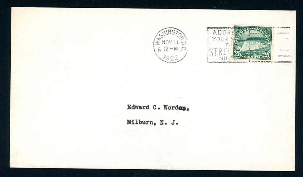 USA Scott 568 First Day Cover, Washington DC Cancel, 25¢ Niagara (SCV $600)