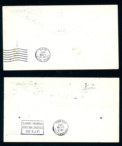 USA Scott C10 First Day Cover Group, 4 Different Cities, 10¢ Lindbergh (SCV $120)