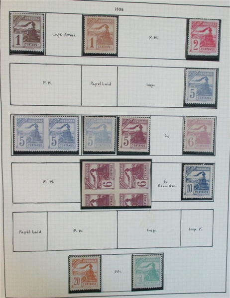 Honduras Pre-1940 Specialized Collection (Est $500-800)