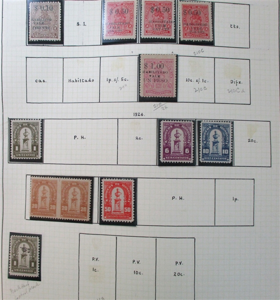 Honduras Pre-1940 Specialized Collection (Est $500-800)