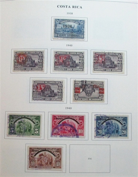 Costa Rica Used Collection to 1993 (Est $250-350)