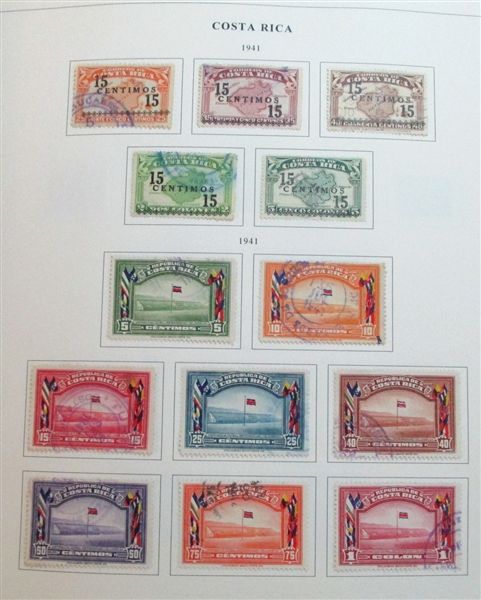 Costa Rica Used Collection to 1993 (Est $250-350)