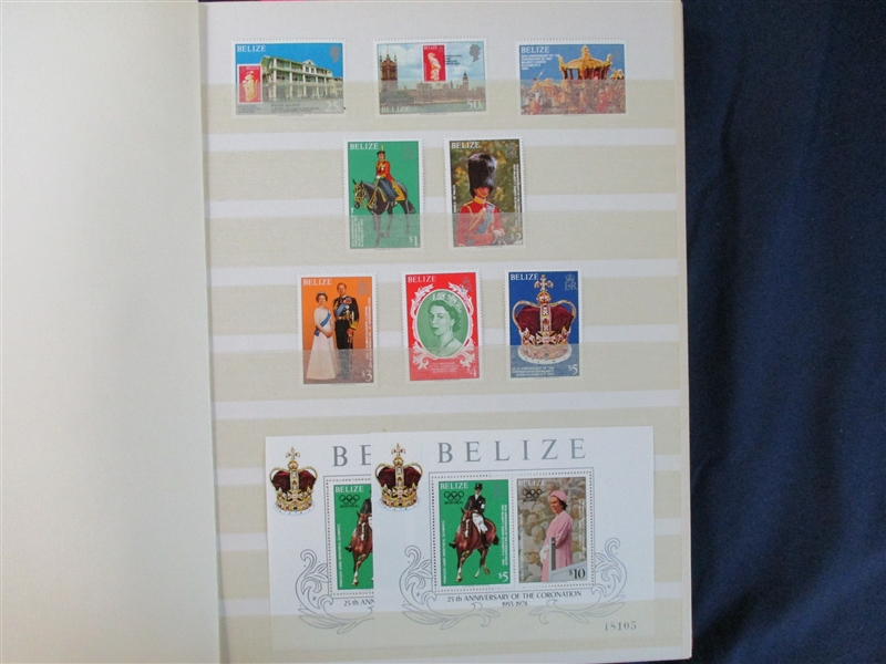 Belize Excellent MNH Accumulation in 3 Stockbooks (Est $750-1000)