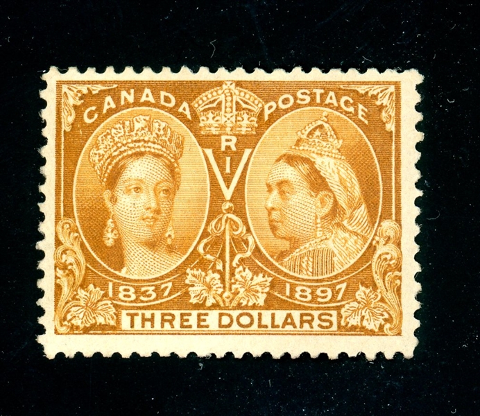 Canada Scott 63 Unused, F-VF, $3 Jubilee (SCV $1300)