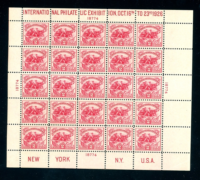 USA Scott 630 MLH White Plains Souvenir Sheet, F-VF (SCV $275) 