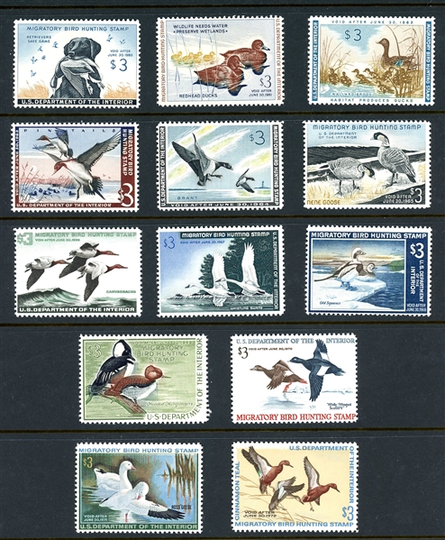 USA Scott RW26-RW38 MNH F-VF, 1959-1971 Issues (SCV $1167)