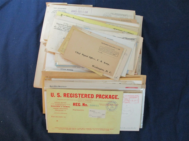 US Cover Lot - Government Mail (Est $150-200)