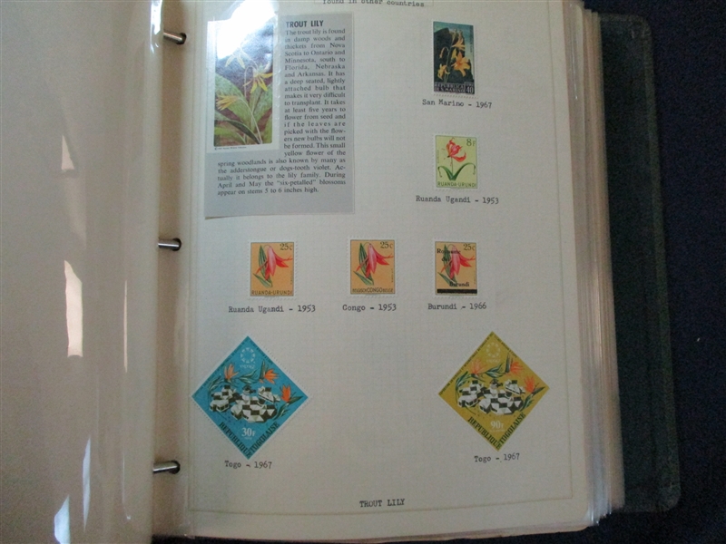 Flower/Plant Topical Stamp and Cover Collection (Est $50-80)
