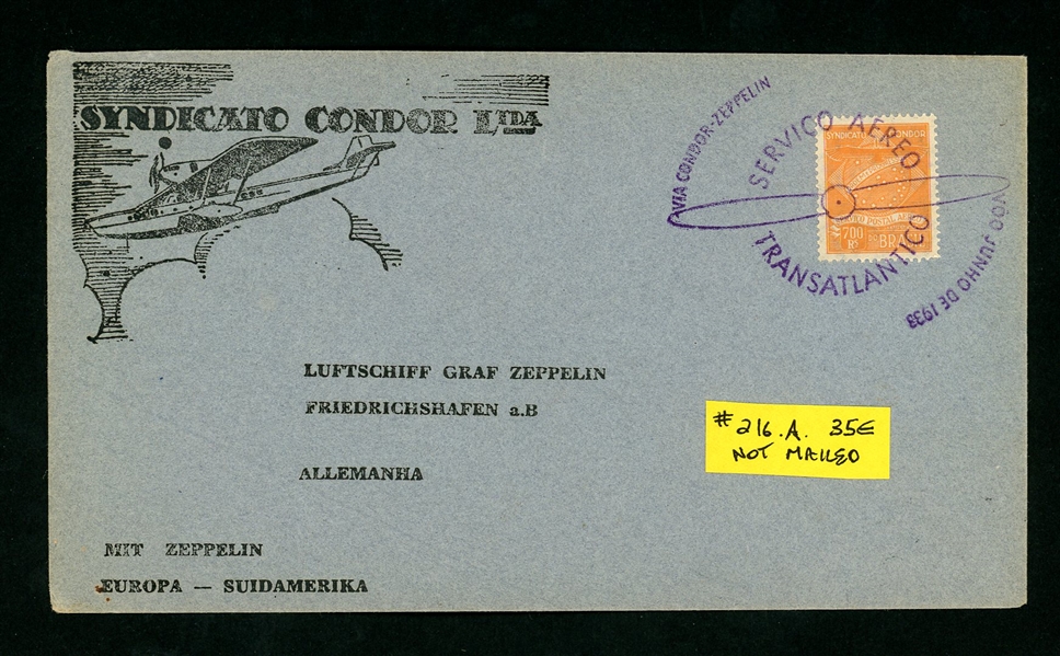 Brazil Zeppelin Flight Covers, 7 Different (Est $250-300)