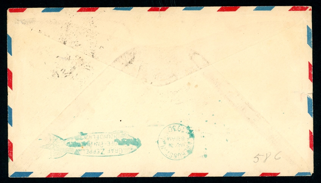 Brazil Zeppelin Flight Cover to Lakehurst (Est $150-200)