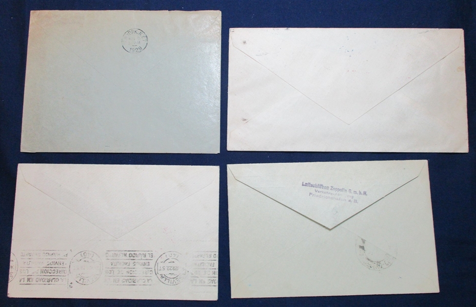 Germany Zeppelin Flights, 7 Different Covers/Cards (Est $350-400)