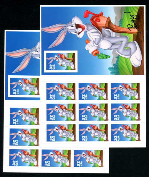 USA Scott 3138 (x2) Bugs Bunny Complete Pane with Die-Cut Missing (SCV $260)