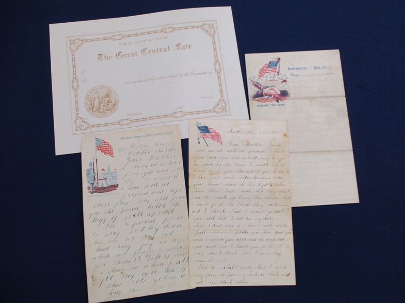 Civil War Letters and More (Est $100-150)