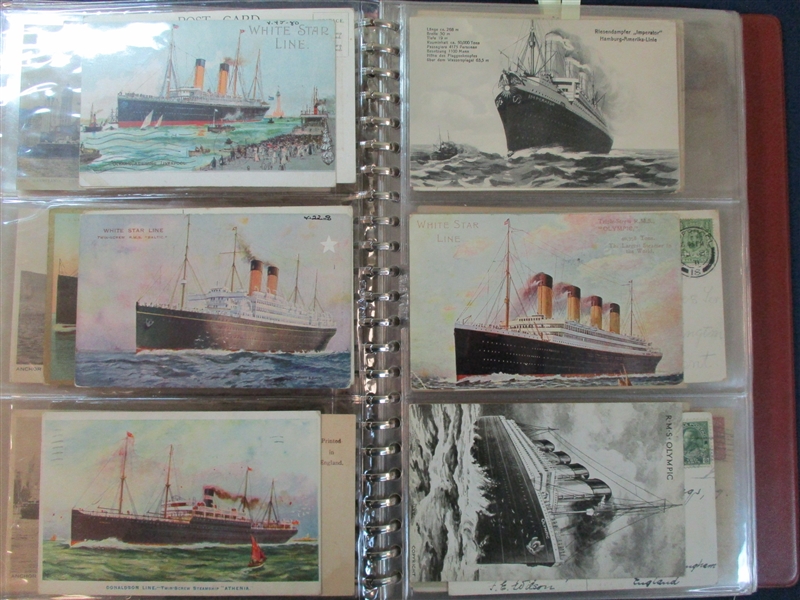 Postcard Lot - Worldwide Maritime Related (Est $400-500)