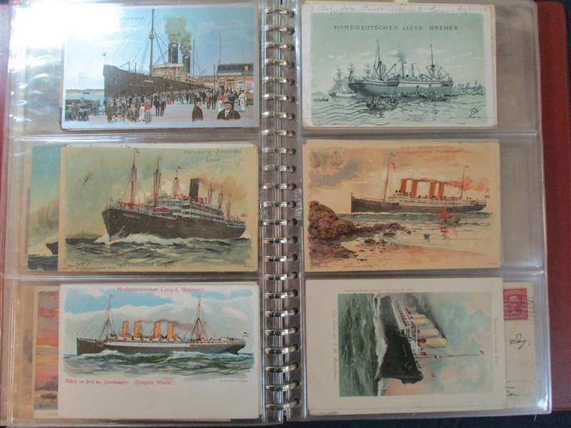 Postcard Lot - Worldwide Maritime Related (Est $400-500)