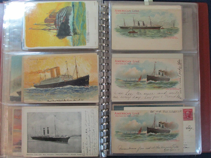 Postcard Lot - Worldwide Maritime Related (Est $400-500)