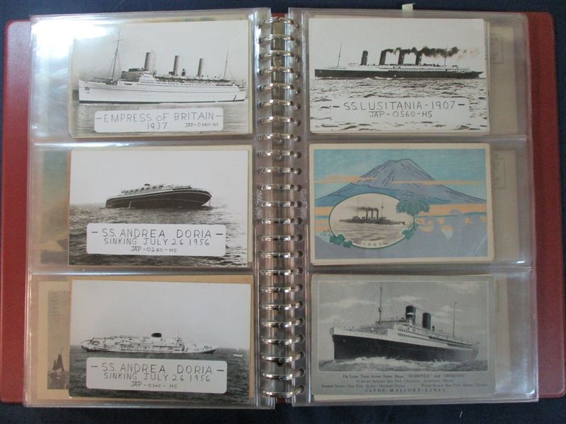 Postcard Lot - Worldwide Maritime Related (Est $400-500)