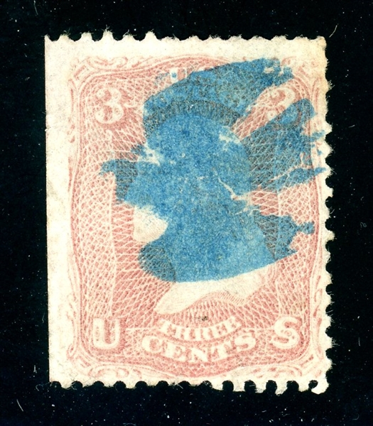 USA Scott 65 Used, Rockford IL Bluebird Fancy Cancel, 2023 Crowe Cert