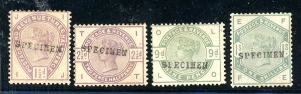 Great Britain 1883 Queen Victoria Issues with SPECIMEN Overprints (SG £970)