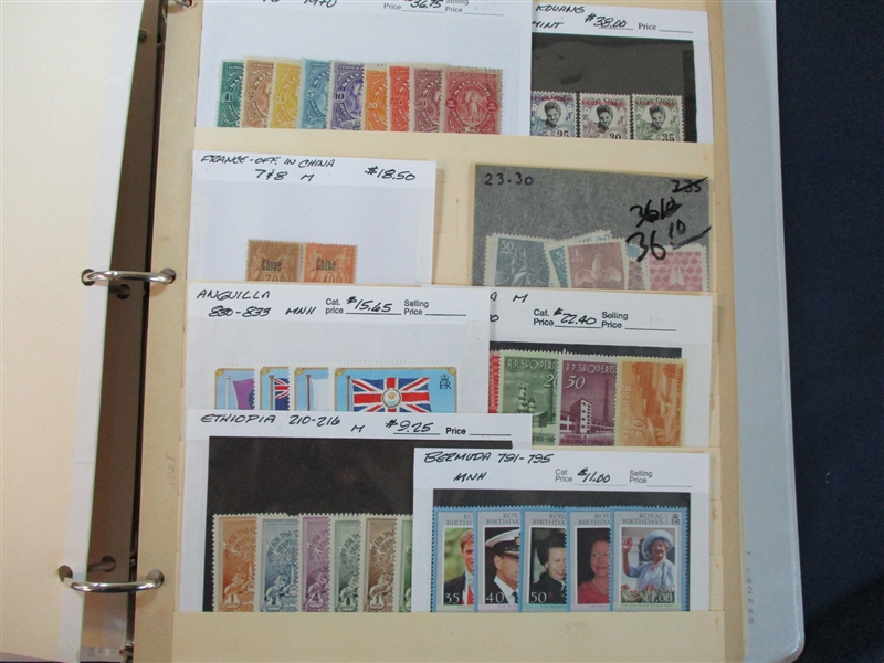 Foreign Accumulation on Dealer Cards  - Nice Variety! (Est $500-750)