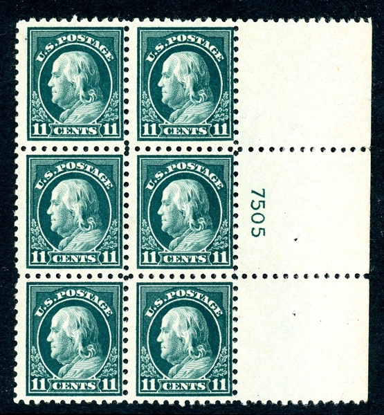 USA Scott 473 MH Just Fine Plate Block Of 6 (SCV $360)