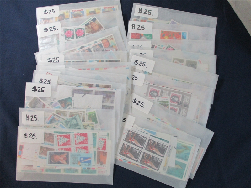 USA Postage - All 25¢ Values, Qty 2000 (Face $500)