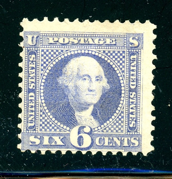 USA Scott 115 Mint Fine, 6¢ Pictorial Issue w/2015 Weiss Certificate (SCV $2600)