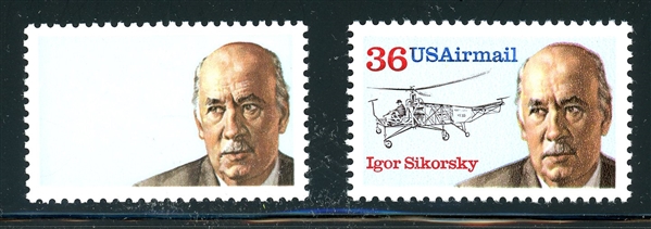 USA Scott C119a MNH Sikorsky, Colors Omitted with 2023 Crowe Cert (SCV $900)