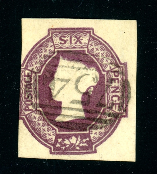 Great Britain Scott 7b used, Deep Violet, 1854 6p QV (SCV $4250) 