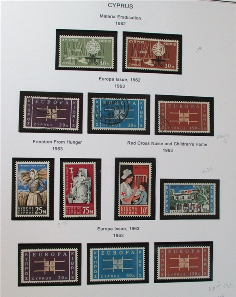 Cyprus Unused/Used Collection to 1988 (Est $175-250)