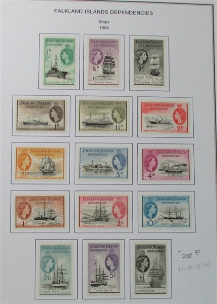 Falkland Islands Collection in 3 Binders to Mid-1980's (Est $450-600)