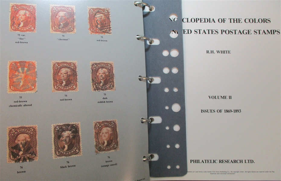 White's Encyclopedia of the Colors of United States Postage Stamps, Volumes I-IV (Est $350-450)