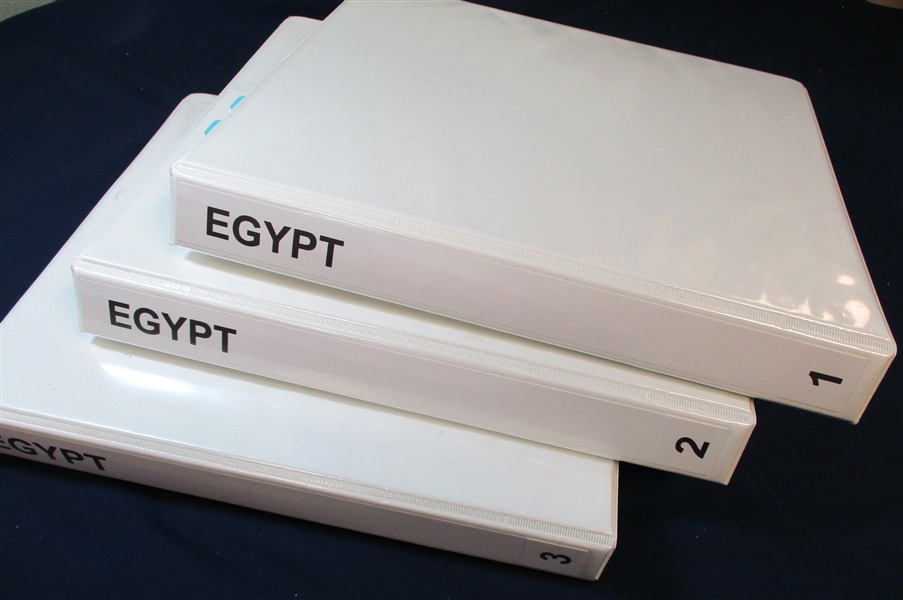 Egypt Unused/Used Collection in 3 Binders to 1990 (Est $200-300)