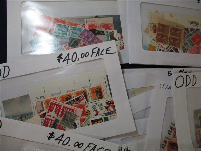 Postage Lot Sorted in Envelopes (Face $875)