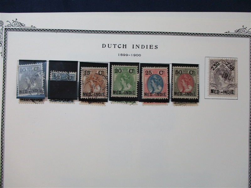 Netherlands Indies Collection on Scott Pages (Est $100-150)