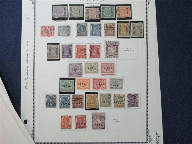 Netherlands Indies Collection on Scott Pages (Est $100-150)