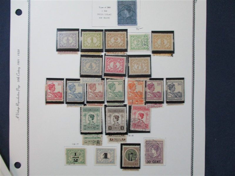 Netherlands Indies Collection on Scott Pages (Est $100-150)