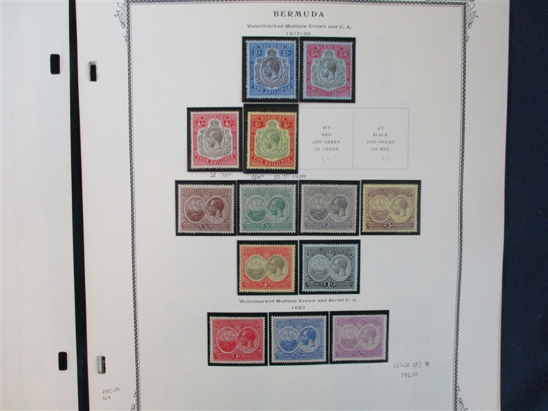 Bermuda Mint and UsedCollection on Scott Pages to 1969 (Est $250-300)