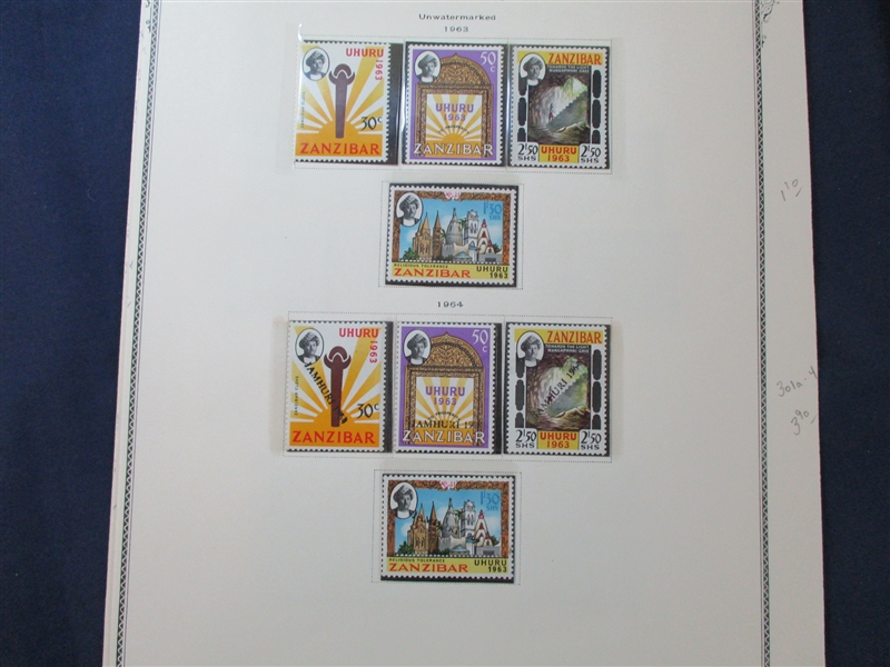 Zanzibar Mint Collection on Scott Pages, 1952-67 (SCV $228)