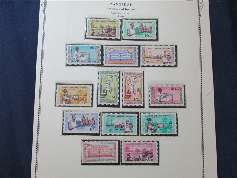 Zanzibar Mint Collection on Scott Pages, 1952-67 (SCV $228)